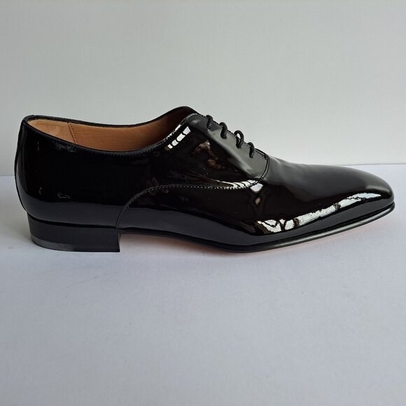 NEW Di Bianco Black Comfort Flex Patent Leather Shiny Shoes Size 10 main image 12
